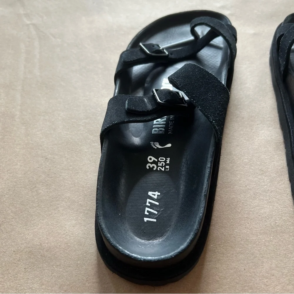 Birkenstock 1774 Mayari Black Suede Sandals - Picture 8 of 13
